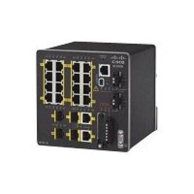 Cisco Industrial Ethernet 2000 Series - Přepínač - řízený - 16 x 10/100 + 2 x kombinace Gigabit SFP + 2 x Fast Ethernet SFP - lze montovat na konzolu DIN, IE-2000-16TC-G-N