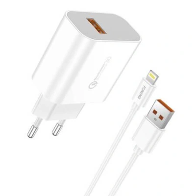 Rychlonabíječka Foneng 1x USB QC3.0 EU46 + kabel USB Lightning