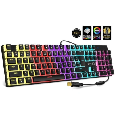 CONNECT IT NEO Pudding mechanická herní klávesnice, rainbow podsvícení, USB (Full Size CZ verze), CKB-3570-CS