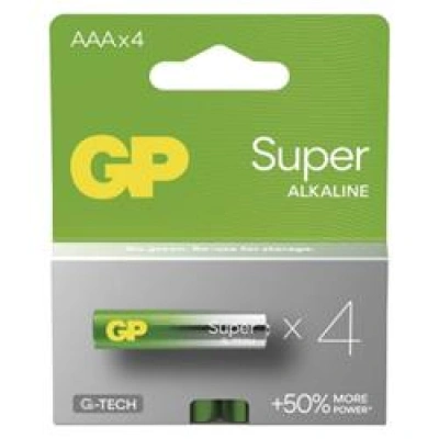 GP alkalická baterie SUPER AAA (LR03) 4pack, 1013124200