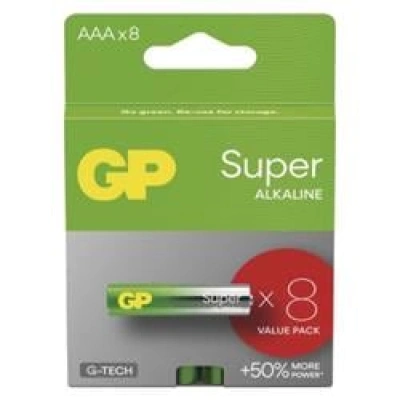 GP alkalická bat SUPER AAA (LR03) 8pack, 1013128000