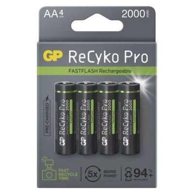Nabíjecí baterie GP ReCyko Pro Photo Flash AA (HR6), 4 ks, 1033224201