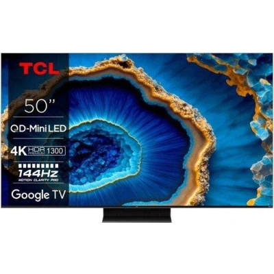 TCL 50C803 TV SMART Google TV QLED/126cm/4K UHD/144Hz/MiniLED/HDR10+/Dolby Vision/Dolby Atmos/VESA