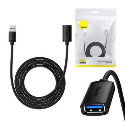 Prodlužovací kabel USB 3.0 Baseus samec-samice, řada AirJoy, 2 m (černý)
