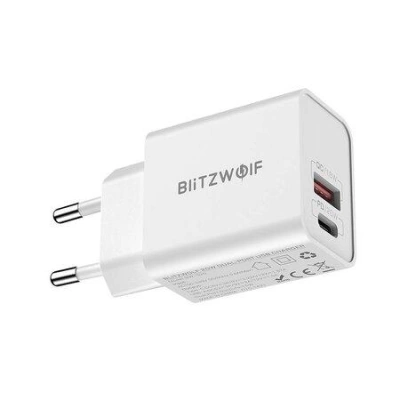 Nástěnná nabíječka Blitzwolf BW-S20, USB, USB-C, 20W (bílá)