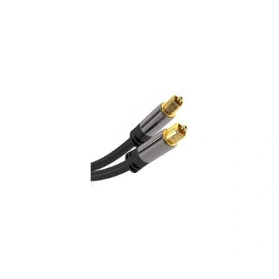 PremiumCord optický kabel Toslink M/M pozlacené konektory 1m