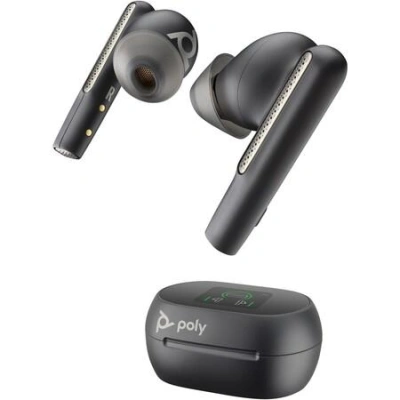 Poly bluetooth headset Voyager Free 60+ MS Teams, BT700 USB-A adaptér, dotykové nabíjecí pouzdro, černá