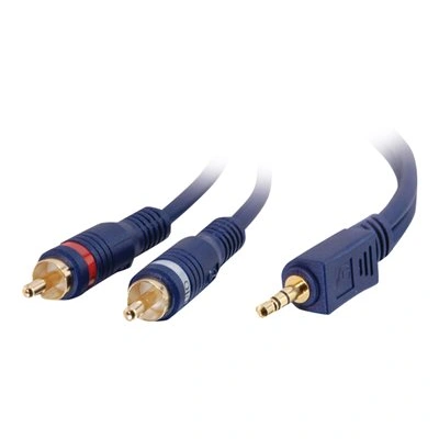 C2G Velocity - Audio kabel - RCA s piny (male) do mini-phone stereo 3.5 mm s piny (male) - 2 m - odstíněný