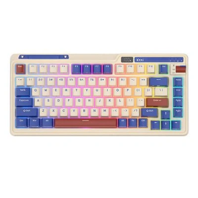 Bezdrátová mechanická klávesnice Royal Kludge KZZI K75 pro RGB, Moment Switch (retro modrá), 