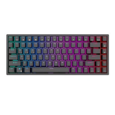 Bezdrátová mechanická klávesnice Royal Kludge RK84 RGB, hnědé spínače (černá), 