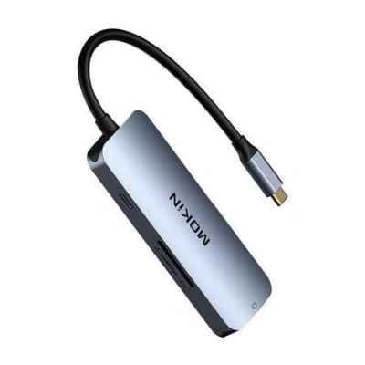 MOKiN 7 in 1 Multiports Hub USB-C to 3x USB3.0+ SD/TF + HDMI + PD (silver), 