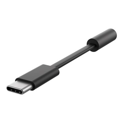 Microsoft Surface Audio Adapter - Adaptér USB-C/jack sluchátek - 24 pin USB-C s piny (male) do mini-phone stereo 3.5 mm se zdířkami (female) - černá
