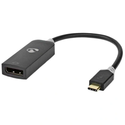 NEDIS kabelový adaptér USB 3.2 Gen 1/ USB-C zástrčka - DisplayPort zásuvka/ kulatý/ černý/ BOX/ 20cm, CCBW64352AT02