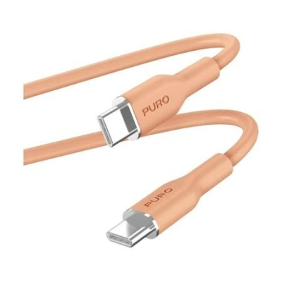 Puro kábel Soft Silicone Cable USB-C to USB-C 1.5m - Peach