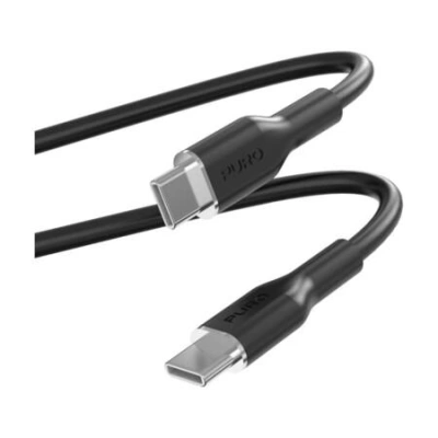 Puro kábel Soft Silicone Cable USB-C to USB-C 1.5m - Black