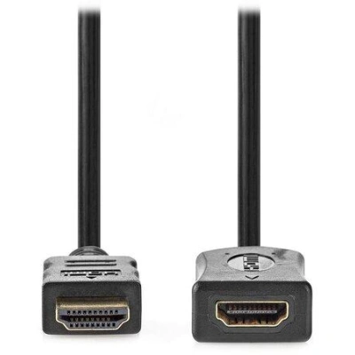 NEDIS High Speed prodlužovací HDMI 1.4 kabel s ethernetem/ 4K@30Hz/ zlacené konektory HDMI-HDMI/ černý/ bulk/ 2m, CVGL34090BK20