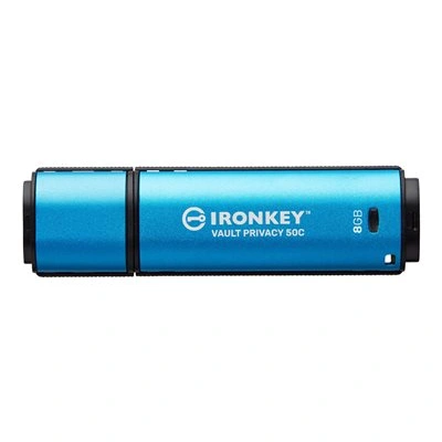 Kingston IronKey Vault Privacy 50C - Jednotka USB flash - šifrovaný - 8 GB - USB-C 3.2 Gen 1, IKVP50C/8GB