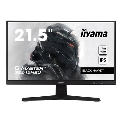 iiyama G-MASTER Black Hawk G2245HSU-B1 - LED monitor - 22" (21.5" zobrazitelný) - 1920 x 1080 Full HD (1080p) @ 100 Hz - IPS - 250 cd/m2 - 1000:1 - 1 ms - HDMI, DisplayPort - reproduktory - matná čerň, G2245HSU-B1