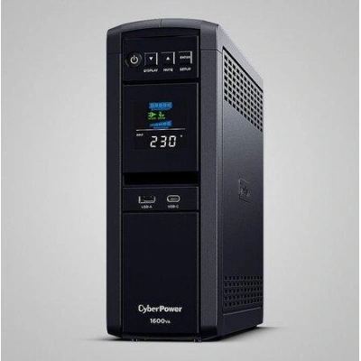 CyberPower PFC SineWave LCD GP UPS 1600VA/1000W, Schuko zásuvky, CP1600EPFCLCD