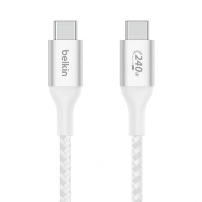 Belkin BOOST CHARGE USB-C na USB-C kabel 240W, 1m, bílý - odolný