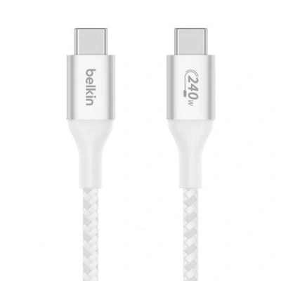 Belkin BOOST CHARGE USB-C na USB-C kabel 240W, 2m, bílý - odolný