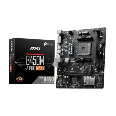 MSI MB Sc AM4 B450M-A PRO MAX II, AMD B450, 2xDDR4, 1xHDMI, 1xDVI, mATX, B450M-A PRO MAX II