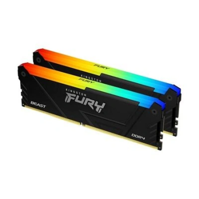 Kingston FURY Beast DDR4 32GB (Kit 2x16GB) 2666MHz 1Gx8 DIMM CL16 RGB, KF426C16BB12AK2/32