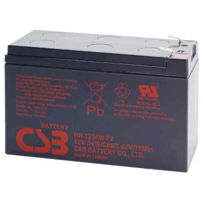 CSB baterie 12V 9Ah F2 HighRate (HR 1234W), PBCS-12V009-F2AH