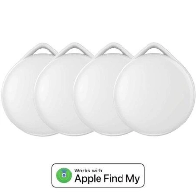 Set 4 ks ARMODD iTag bílý bez loga (AirTag alternativa) s podporou Apple Find My (Najít)