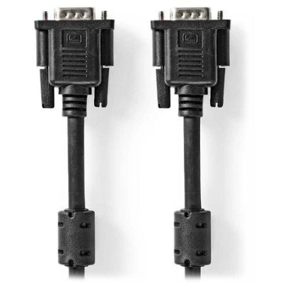 NEDIS kabel VGA (D-SUB)/ zástrčka VGA - zástrčka VGA/ černý/ bulk/ 10m, CCGL59000BK100