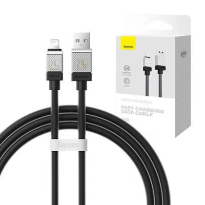 Rychlonabíjecí kabel Baseus USB-A na Lightning Coolplay Series 1m, 2.4 (černý)