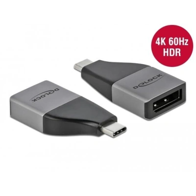 Delock Adaptér USB Type-C na DisplayPort (DP Alt Mód) 4K 60 Hz – kompaktní konstrukce