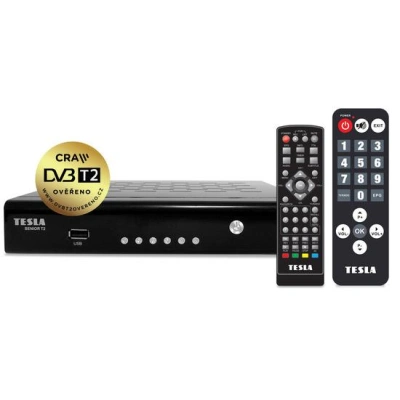 TESLA SENIOR T2, DVB-T2 přijímač,H.265 (HEVC), DVB-T2 ověřeno