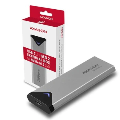 AXAGON box na M.2 NVMe SSD / EEM2-UG2 / USB-C / USB 3.2 Gen2 / kabel 22cm USB-C na USB-C, EEM2-UG2