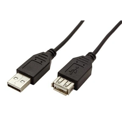 Kabel USB 2.0  A-A 60 cm, prodlužovací, černý