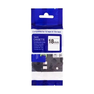 PRINTLINE kompatibilní páska s Brother TZE-S241, 18mm, černý tisk/bílý podklad, extr. adh., PLTB21