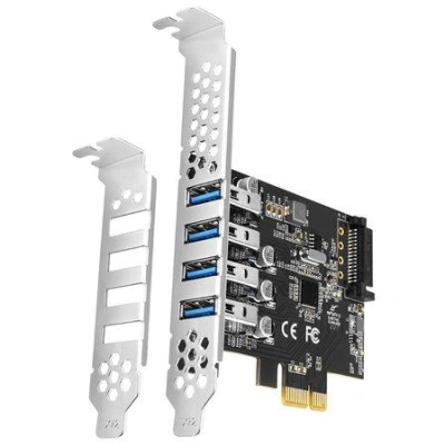 AXAGON řadič do PCIe pro 4x USB 3.2 Gen1 / PCEU-43RS / SP & LP, PCEU-43RS