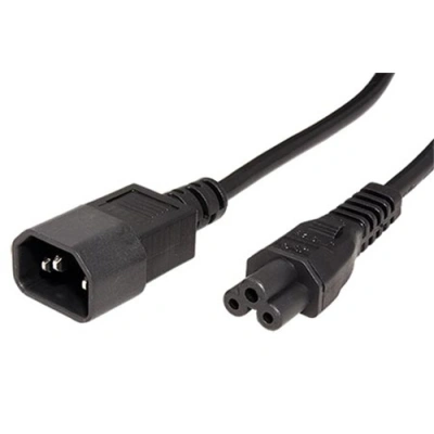 Kabel EC320 C14 - C5 (trojlístek) 1,8m, černý