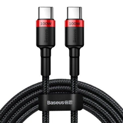 Baseus Cafule PD2.0 100W bleskové nabíjení USB pro kabel typu C (20V 5A)2m - červený černý