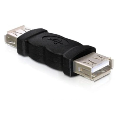 Delock USB Adapter, USB A černý samice/samice (spojka)