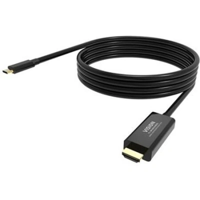 VISION Professional - Video kabel - 24 pin USB-C s piny (male) do HDMI s piny (male) - 2 m - černá - podporuje 4K