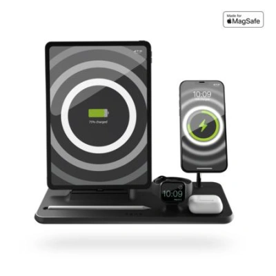 ZENS 4-in-1 iPad + MagSafe wireless charger