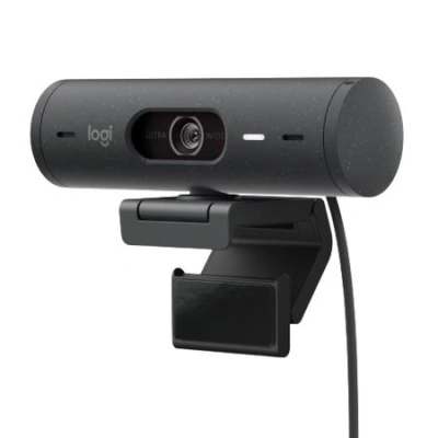 Logitech webkamera BRIO 500, Full HD, 4x zoom,RightLight 4 s HDR, grafitová,USB-C, 960-001422