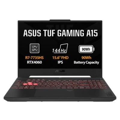 ASUS TUF Gaming A15/FA507NV/R7-7735HS/15,6"/FHD/16GB/1TB SSD/RTX 4060/W11H/Gray/2R, FA507NV-LP061W