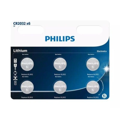 PHILIPS CR2032P6/01B Minicells Baterie, Lithium (6ks), Phil-CR2032P6/01B