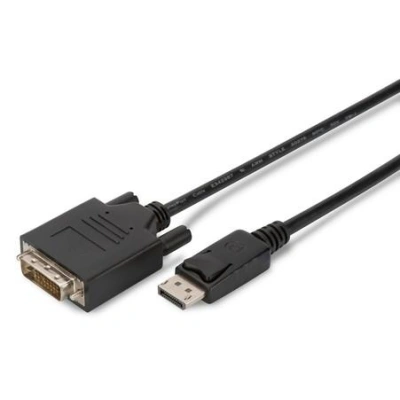 Digitus Adaptérový kabel DisplayPort, DP - DVI (24 + 1) M / M, 1,0 m, s blokováním, kompatibilní s DP 1.1a, CE, bl