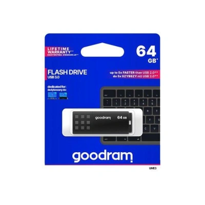 GOODRAM memory USB UME3 64GB USB 3.0 Black, UME3-0640K0R11