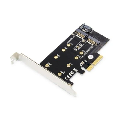 Digitus M.2 NGFF / NVMe SSD PCIexpress Add-On karta podporuje B, M a B + M Key, velikost 80,60,42 a 30 mm, DS-33170