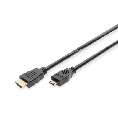 Digitus Kabel HDMI - mini HDMI, 2 m (v1.3, zlacené kontakty)