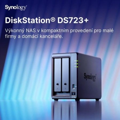 Synology DS723+   2x SATA,  2x NVMe, 2GB RAM, 1x USB 3.2, 2x GbE, DS723+